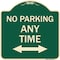 Signmission No Parking Anytime W/ Bidirectional Arrow Heavy-Gauge Aluminum Sign, 18" x 18", G-1818-23777 A-DES-G-1818-23777 - alternate 1